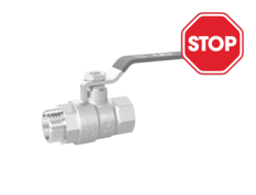 (СНЯТО С ПРОИЗВОДСТВА) Кран шаровой латунный LD Pride 47.40.В-Н.Р Ду 40 Ру 25 рычаг стальной