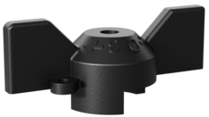 Рукоятка "Бабочка" (Черная) LD Pride для DN 15, 20