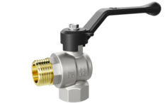 Кран шаровой латунный угловой LD Pride 47.15.В-Н.У.Р Ду 15 Ру 40 рычаг