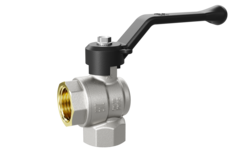 Кран шаровой латунный угловой LD Pride 47.15.В-В.У.Р Ду 15 Ру 40 рычаг