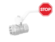 (СНЯТО С ПРОИЗВОДСТВА) Кран шаровой латунный LD Pride 47.50.В-В.Р Ду 50 Ру 25 рычаг (white)