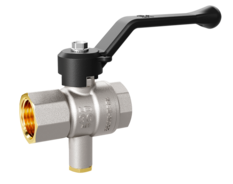 Кран шаровой латунный для датчика температуры LD Pride 45.15.В-В.Т.Р Ду 15 Ру 40 рычаг