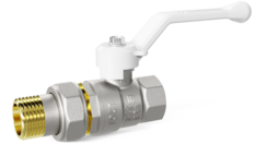 Кран шаровой латунный LD Pride 47.25.В-ГШ.Р Ду 25 Ру 40 рычаг (white)