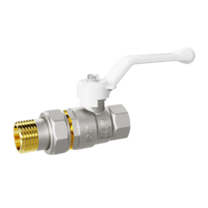 Кран шаровой латунный LD Pride 47.32.В-ГШ.Р Ду 32 Ру 40 рычаг (white)