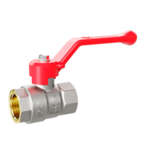 Кран шаровой латунный LD Pride 47.50.В-В.Р Ду 50 Ру 25 рычаг (red)