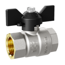 Кран шаровой латунный LD Pride 47.32.В-В.Б Ду 32 Ру 25 бабочка