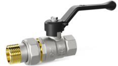 Кран шаровой латунный LD Pride 47.25.В-ГШ.Р Ду 25 Ру 40 рычаг