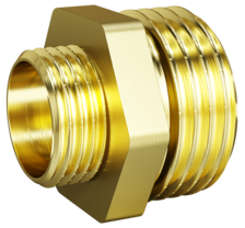 Ниппель переходной LD Pride DN20х15 (3/4"НР х 1/2"НР) латунь