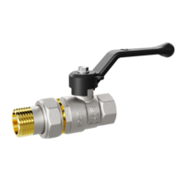 Кран шаровой латунный LD Pride 47.32.В-ГШ.Р Ду 32 Ру 25 рычаг