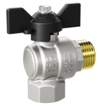 Кран шаровой латунный угловой LD Pride 47.15.В-Н.У.Б Ду 15 Ру 40 бабочка